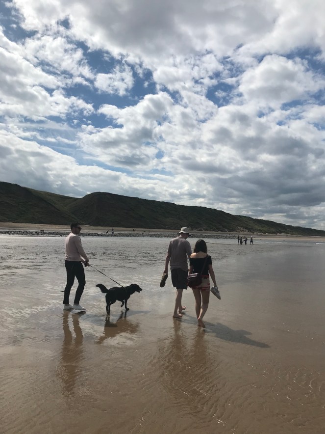 Walking along Saltburn-by-the-Sea