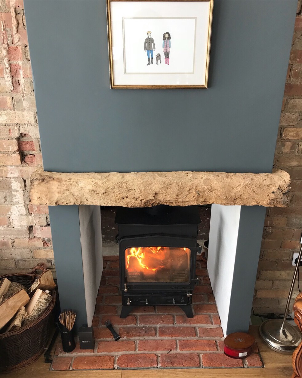 double sided wood burner