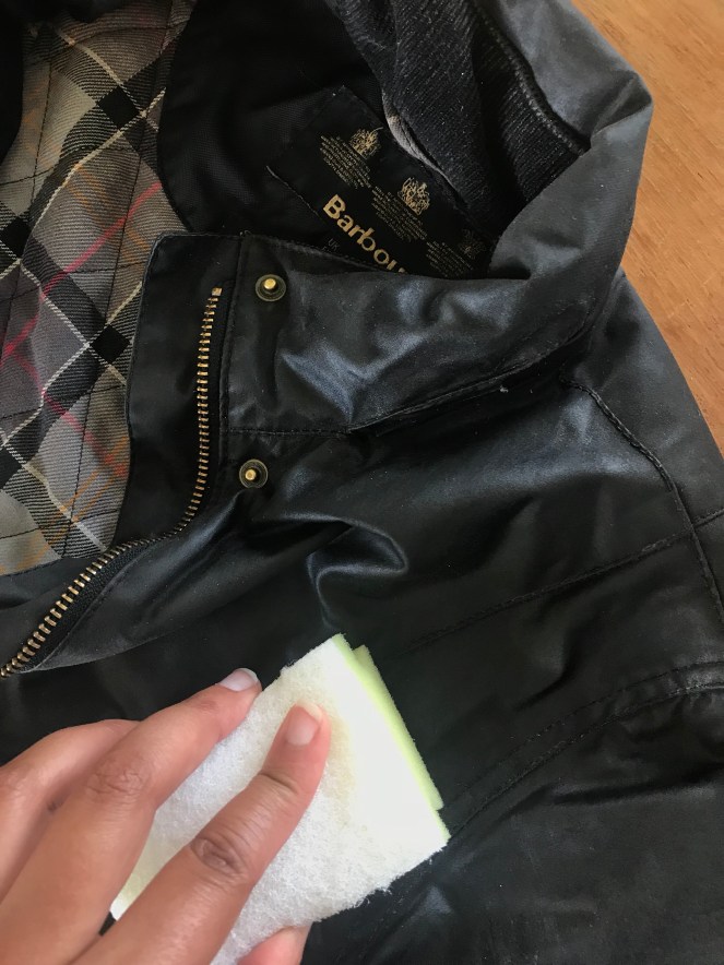 waxing Barbour jacket