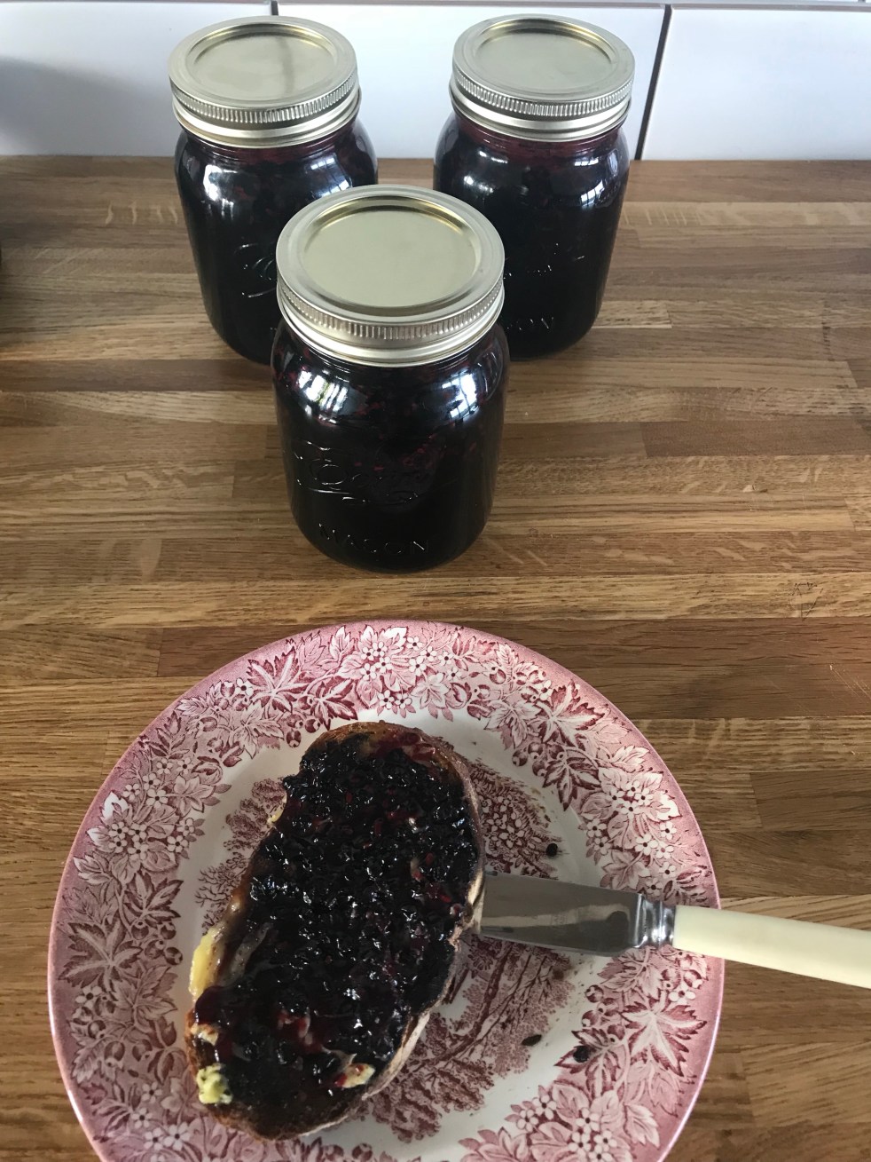 elderberry jam on toast