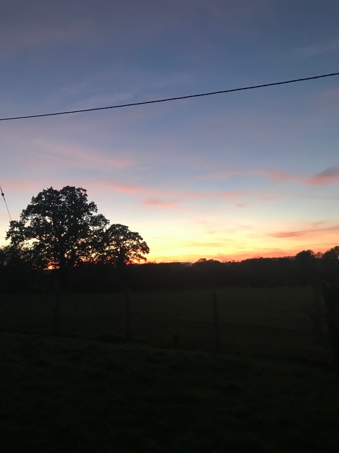 sunset in Great Wolford