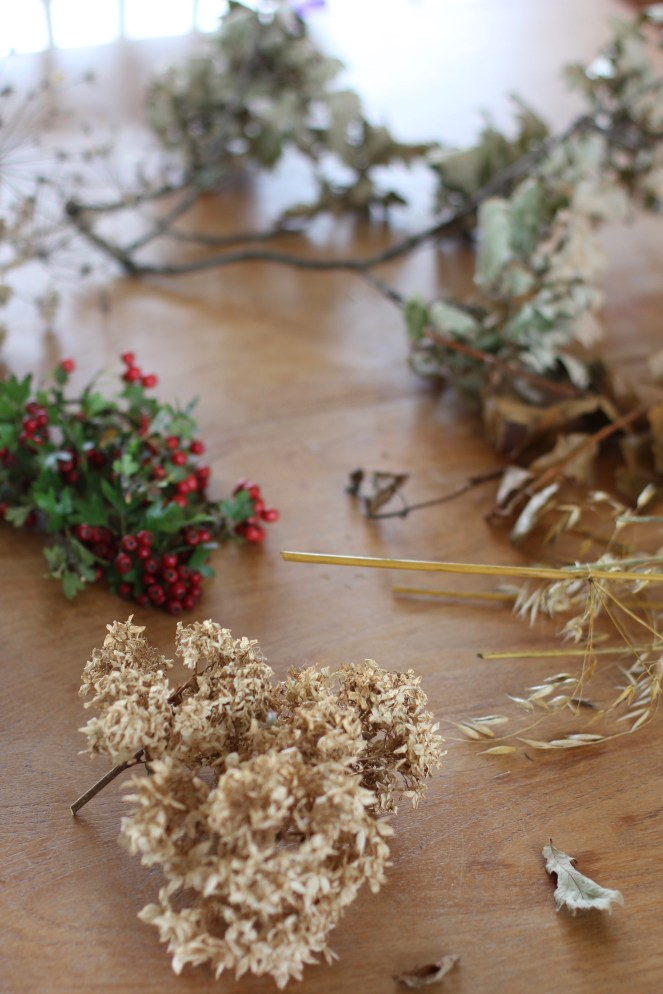 autumn wreath making