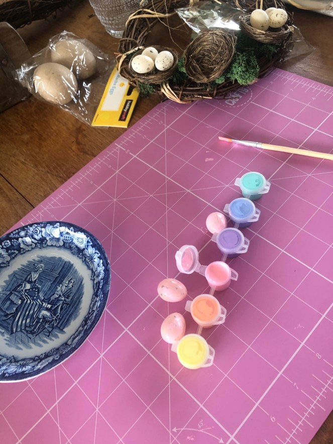 painting easter eggs