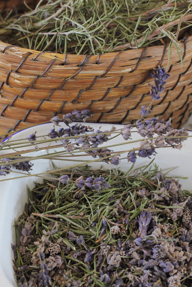 dried lavender and rosemary
