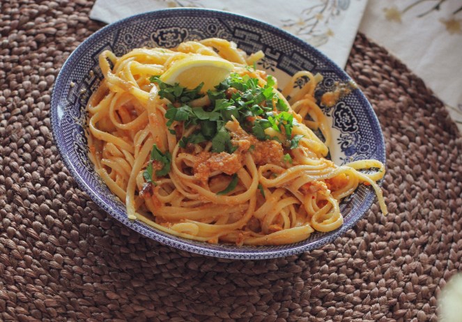 brown butter crab linguine