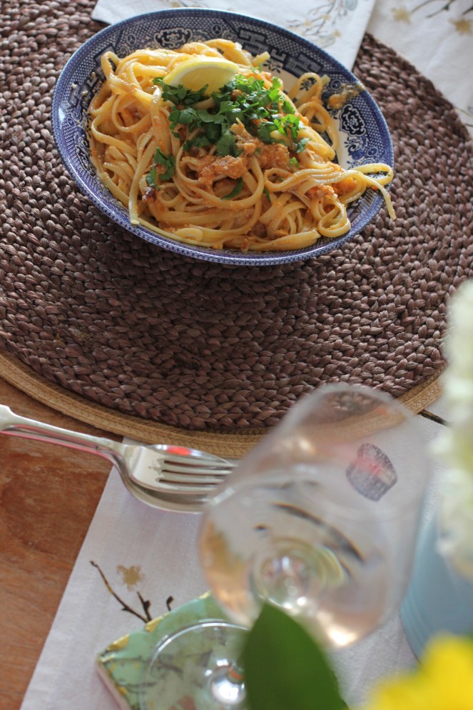 brown butter crab linguine