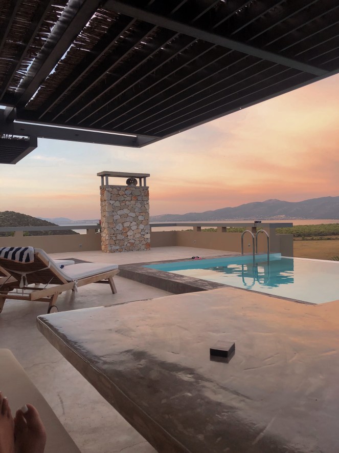 sunset on the terrace, villamarathon